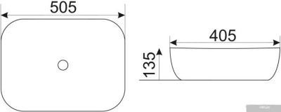 Умывальник CeramaLux D1302H020