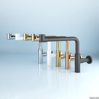 Wellsee Drainage System 182125002 (сифон, донный клапан, матовый черный)