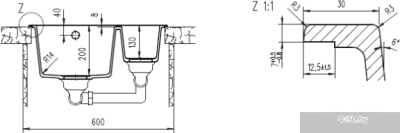 Кухонная мойка TEKA RADEA 550/370 TG Оникс [40143671]