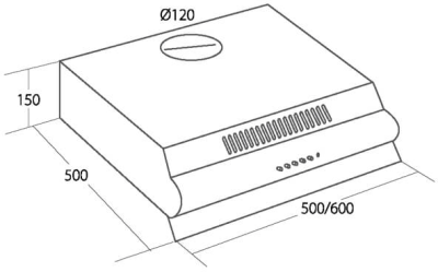 Кухонная вытяжка Akpo P3060 WK-7 (нержавеющая сталь)