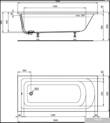 Ванна Ideal Standard Hot Line 180x80 K274801