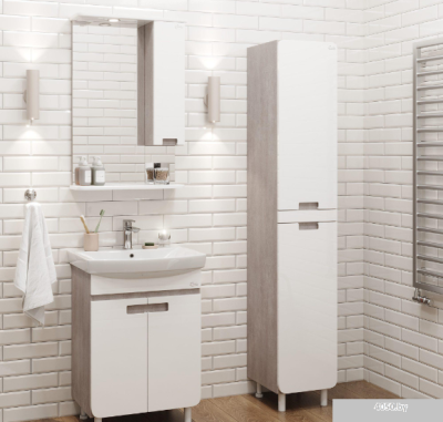 Onika Шкаф с зеркалом Харпер 58.01 205849 R (белый глянцевый)