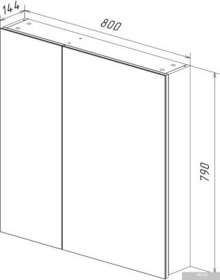 Lemark Шкаф с зеркалом Universal 80 LM80ZS-U (белый глянец)