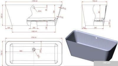 Ванна Astra-Form Орион 170x75