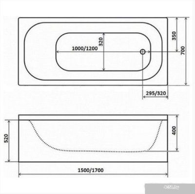 Triton Ультра 150x70 (с облегченными ножками)