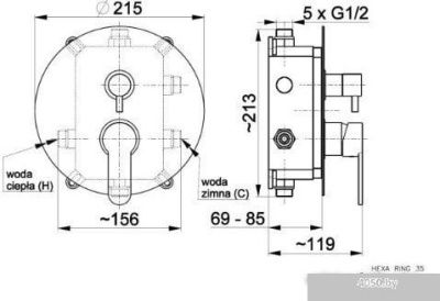 Armatura Hexa Ring 35 3529-410-00