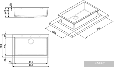 Кухонная мойка Smeg VZ79TT