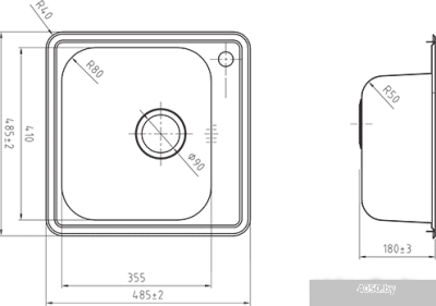 Кухонная мойка IDDIS Strit STR48S0i77