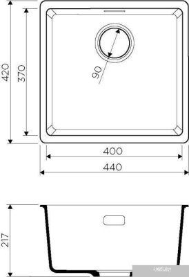 Кухонная мойка Omoikiri Kata 44-U BE