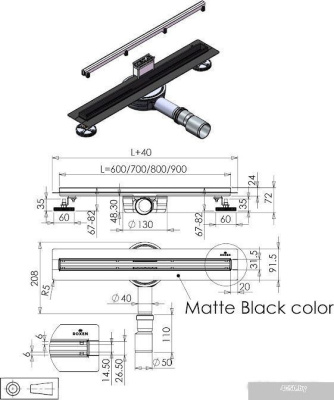 Roxen Black Slim 91070-70