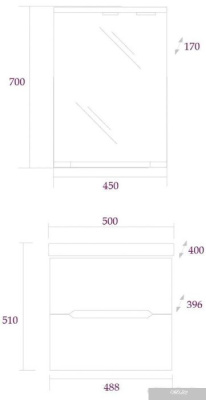 Onika Тумба Айленд 50.13 под умывальник Como 50 (белый)