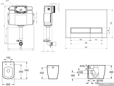 Унитаз Lavinia Boho Relfix Bell Pro Set 4 в 1 77060214