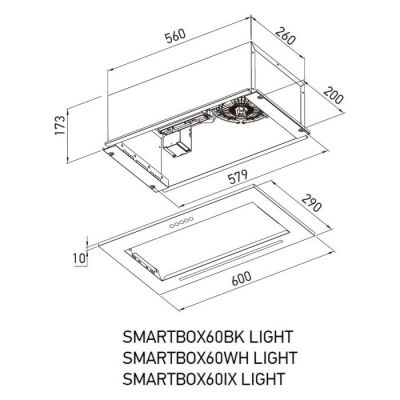 Кухонная вытяжка Meferi SMARTBOX60BK Light