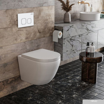 Roxen Antares в комплекте с инсталляцией StounFix Slim 6 в 1 533876 (кнопка: белый глянец)