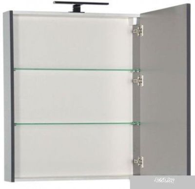 Aquanet Шкаф с зеркалом Алвита 70 00183990 (серый антрацит)