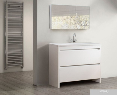 Belux Тумба под умывальник Мадрид Н 90-02 (1, белый глянцевый)