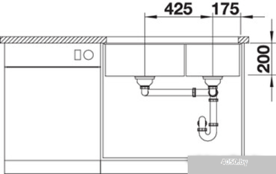 Кухонная мойка Blanco Subline 480/320-U (кофе) 523593