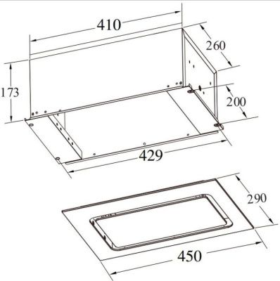 Кухонная вытяжка Weissgauff Aura 456 Touch Black Glass