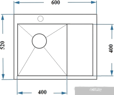 Кухонная мойка Asil AS 3118 (левая, матовая, 1.2 мм)