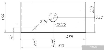 Grossman Столешница Флай-100 501002 (серый)