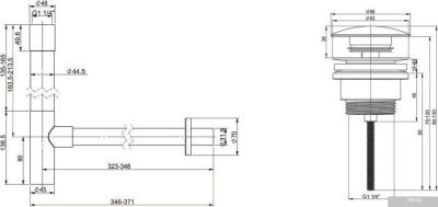 Wellsee Drainage System 182115003 (сифон, донный клапан, матовый черный)