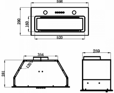 Кухонная вытяжка MAUNFELD Trapeze 601GG (белый)