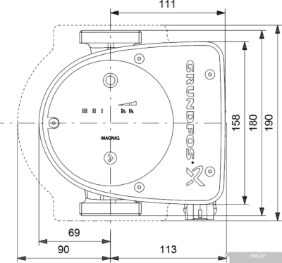 Насос Grundfos Magna1 25-40