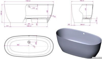 Ванна Astra-Form Атрия 170x75