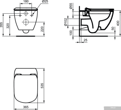 Ideal Standard Tesi AquaBlade T007901+T352701+R020467
