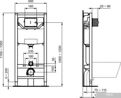 Ideal Standard Tesi AquaBlade T007901+T352701+R020467