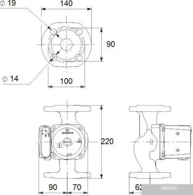 Насос Grundfos UPS 32-100 F 220