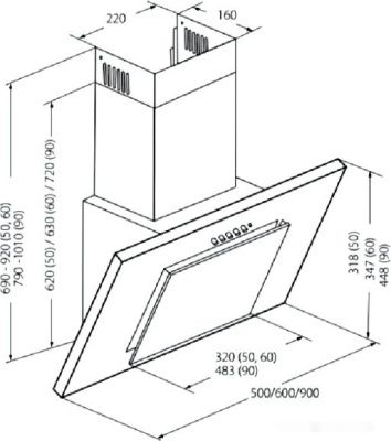 Кухонная вытяжка Akpo Nero line eco 90 WK-4 (белый)
