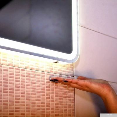Бриклаер Зеркало Эстель-1 100 LED на взмах руки (серебристый)