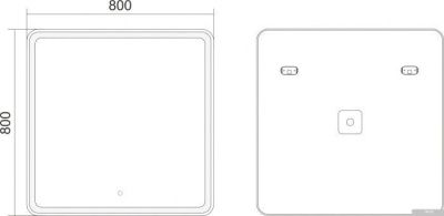 Axus Зеркало Relax 80x80 Стандарт