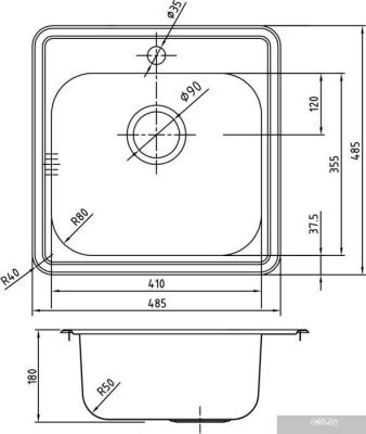 Кухонная мойка IDDIS Strit STR48P0i77