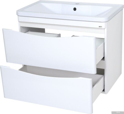 Misty Атлантик - 100 Тумба подвесная с 2 ящ., белая эмаль - П-Атл-01100-011П2Я