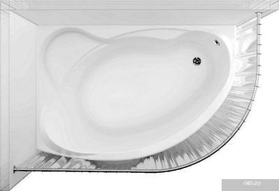 Ванна Aquanet Jersey 170x90 L (с каркасом)