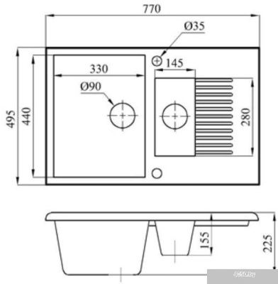 БелЭворс Forma L + смеситель W74004-9 + дозатор L405-1 (серый/сатин)