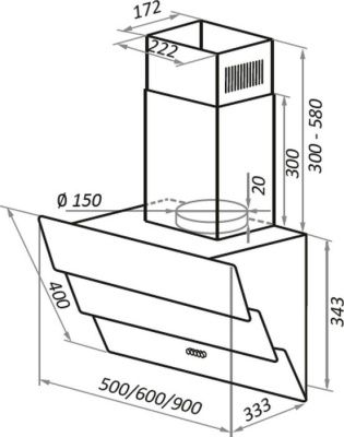 Кухонная вытяжка MAUNFELD Cascada 60 (бежевый)