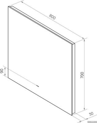 Континент Trezhe Led 80x70