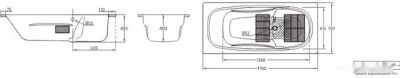 Ванна BLB Universal Anatomica Shower-Bath HG 170x75