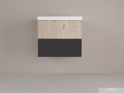 Style Line Тумба под умывальник Стокгольм ВЛДСП 65 2 ящика (подвесная)