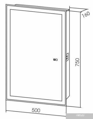 Silver Mirrors Шкаф с зеркалом Киото-2 50 R LED-00002681