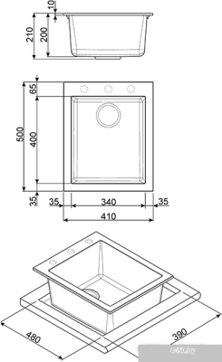 Кухонная мойка Smeg VZ40CB