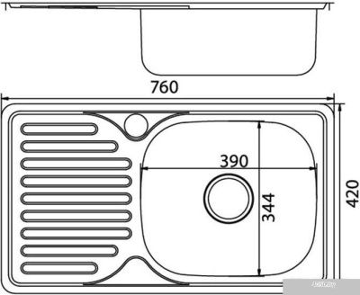 Mixline 530529 (левая, полированная, 0.6 мм)