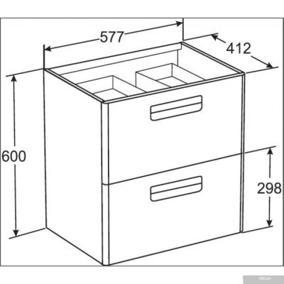 Roca Тумба с умывальником The Gap 60 A327472000 + ZRU9302879