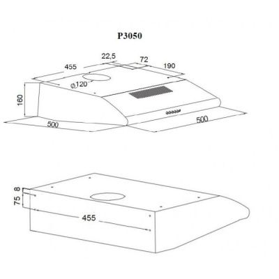 Кухонная вытяжка Akpo P3050 WK-7 (черный)