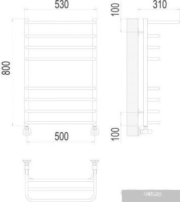 Полотенцесушитель TERMINUS Арктур П8 500x800