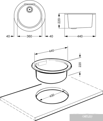 Кухонная мойка Smeg LS50RA