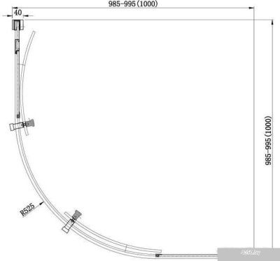 Aquanet Delta NPE2142 100x100 (прозрачное стекло)